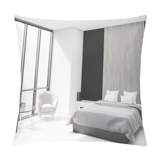 Personality  White, Black And Wooden Bedroom, Poster Side Pillow Covers