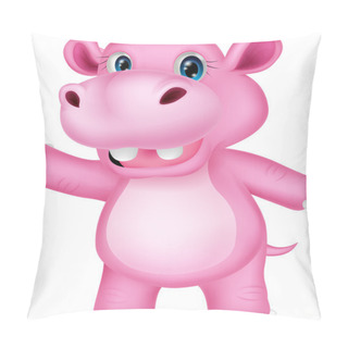 Personality  Funny Hippo Waving Pillow Covers