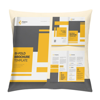 Personality  This Bi Fold Brochure Design Template For Your Corporate, Business, Advertising, Marketing, Agency, Annual Report Cover, Flyer, Magazine And Internet Business With Professional, Modern, Minimal And Abstract Design In A4 Format. Pillow Covers