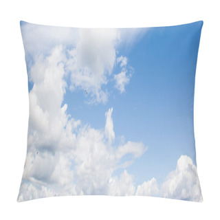 Personality  Different Types Of Clouds On Blue Sky, Sea Gulls Flying Pillow Covers