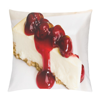 Personality  Cherry Cheesecake On Plate Pillow Covers