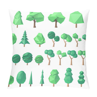 Personality  Big Set Of Polygonal Trees Pillow Covers