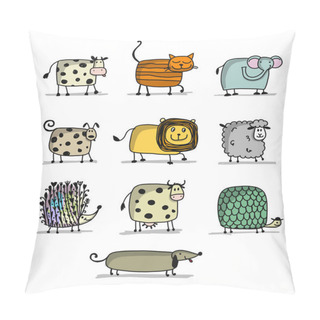Personality  Funny Animals, Set For Your Design Pillow Covers