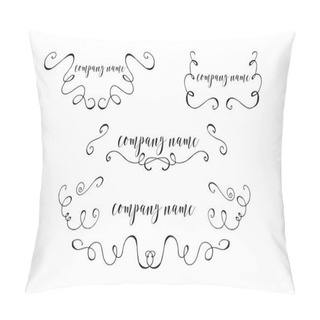 Personality  Hand Drawn Vintage Floral Elements. Pillow Covers