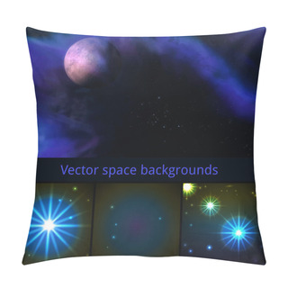 Personality  Vector Space Backgrounds Set Pillow Covers