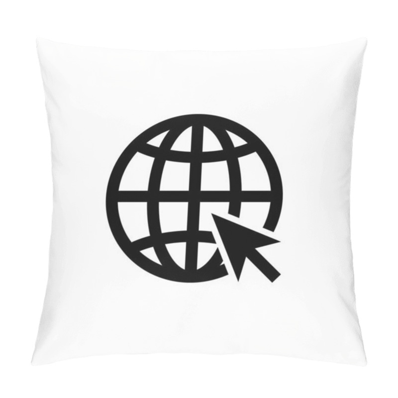 Personality  Web Icon. Website Vector Icon. Internet World Vector On White Background Pillow Covers