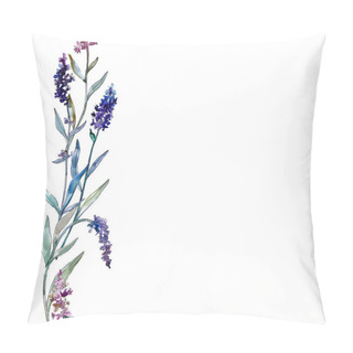 Personality  Lavender Floral Botanical Flowers. Watercolor Background Illustration Set. Seamless Background Pattern. Pillow Covers