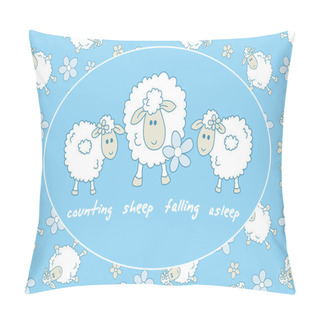 Personality  Counting Sheep Falling Asleep Pillow Covers