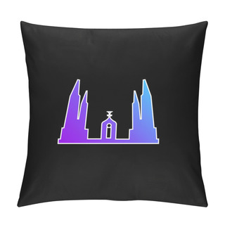Personality  Bangkok Democracy Monument Of Thailand Blue Gradient Vector Icon Pillow Covers