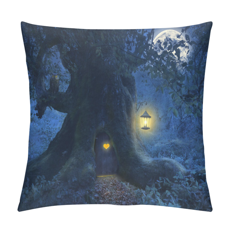Personality  Tree Home In The Magic Forest Pillow Covers