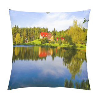 Personality  House In The Middle Of Forest Pillow Covers