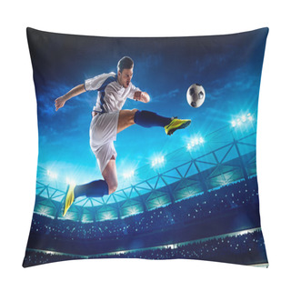 Personality  Soccer Player In Action Pillow Covers