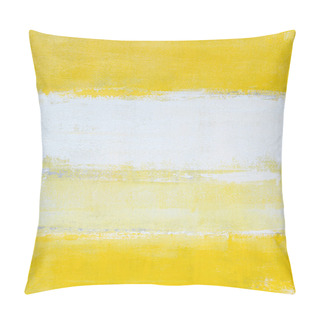 Personality  Grey And Yellow Abstract Art Painting Pillow Covers