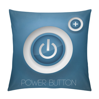 Personality  Vector Power Button. Vector Illustration  Pillow Covers