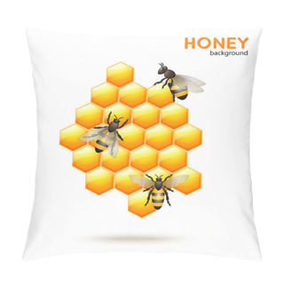 Personality  Honey Bee Background Pillow Covers