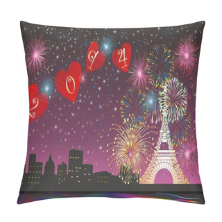 Personality  New Year In Paris, Pillow Covers