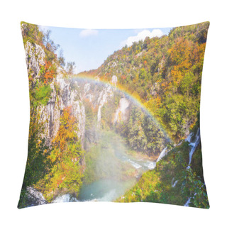 Personality  Waterfalls, Plitvice National Park, Croatia Pillow Covers