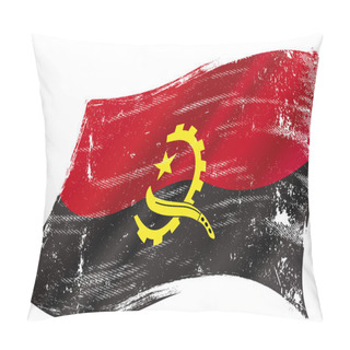 Personality  Angolan Grunge Flag Pillow Covers