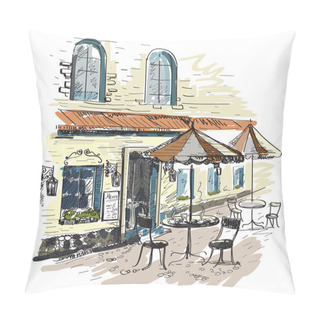 Personality  Street Cafe Pillow Covers