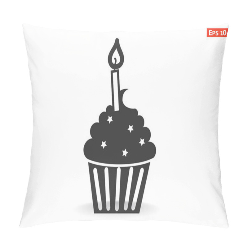 Personality  Cupcake dessert with candle pillow covers