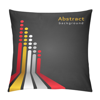 Personality  Colored Stripes On Black Background Pillow Covers