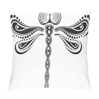 Personality  Dragonfly Vector Of Lines And Dots Pillow Covers
