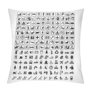 Personality  Pictograms Collection Pillow Covers