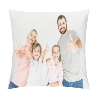 Personality  Happy Family With Thumbs Up Pillow Covers