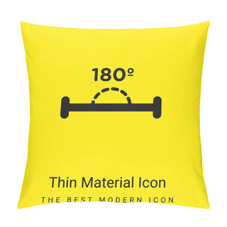 Personality  180 Degrees Angle Minimal Bright Yellow Material Icon Pillow Covers