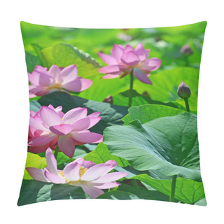 Personality  Pink Lotus On The Pond Pillow Covers