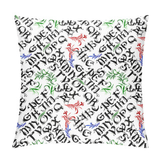 Personality  Calligraphy Watercolor Alphabet Pillow Covers