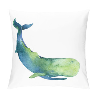 Personality  Sperm Whale Isolated On White Background Pillow Covers
