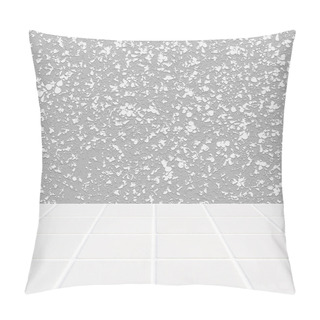 Personality  Modern Beige Mosaic With The Wall Made Of Four-leaf Abstract Grey Pillow Covers