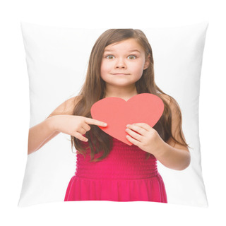Personality  Portrait Of A Little Girl Pillow Covers