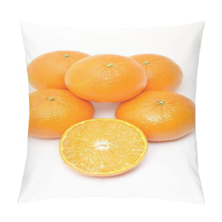 Personality  Many Clementines On A White Background Pillow Covers