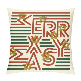 Personality  Striped Merry Christmas Pillow Covers