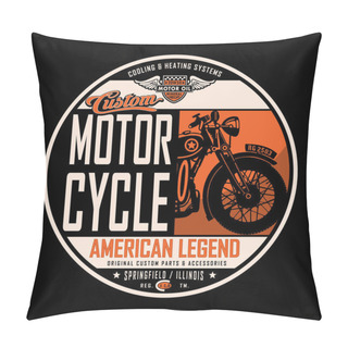 Personality  Motorcycle Rider Typography, T-shirt Graphic Pillow Covers