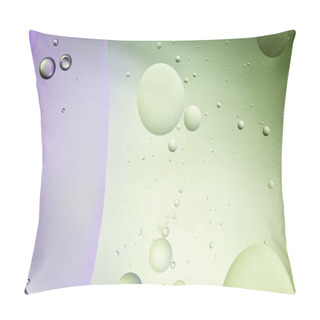Personality  Beautiful Abstract Background From Mixed Water And Oil In Light Green And Purple Color Pillow Covers