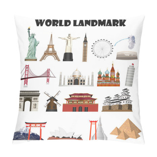 Personality  A Set Of A Real World Landmark Pillow Covers