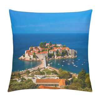 Personality  Sveti Stefan Island. Montenegro. Pillow Covers