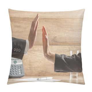 Personality  Two Hands Reach To Hi-five Pillow Covers