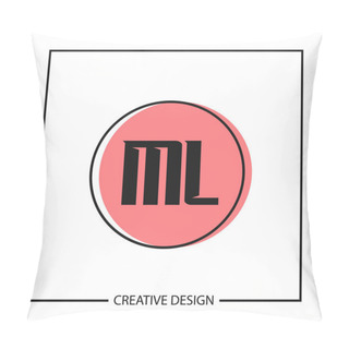 Personality  Initial Letter ML Logo Template Design Vector Illustration Pillow Covers