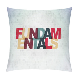 Personality  Science Concept: Fundamentals On Digital Data Paper Background Pillow Covers
