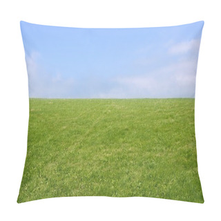 Personality  Green Meadow Horizon And Blue Sky Pillow Covers