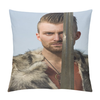 Personality  Viking. Nordic Warrior Pillow Covers