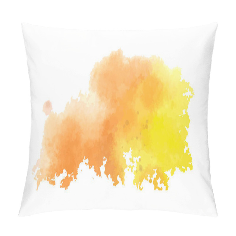 Personality  Vector abstract yellow and orange watercolor background pillow covers