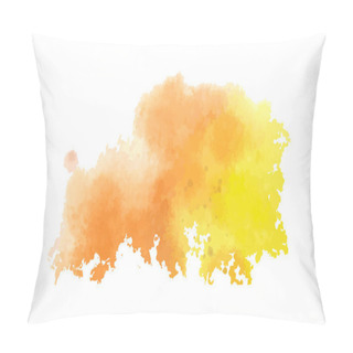 Personality  Vector Abstract Yellow And Orange Watercolor Background Pillow Covers