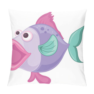 Personality  A Purple Fish Pillow Covers