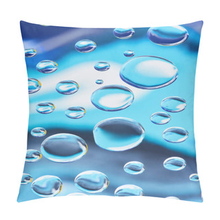 Personality  Close-up View Of Beautiful Calm Droplets On Blurred Abstract Background    Pillow Covers