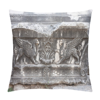 Personality  Griffin Relief At The Temple Of Apollo Pillow Covers